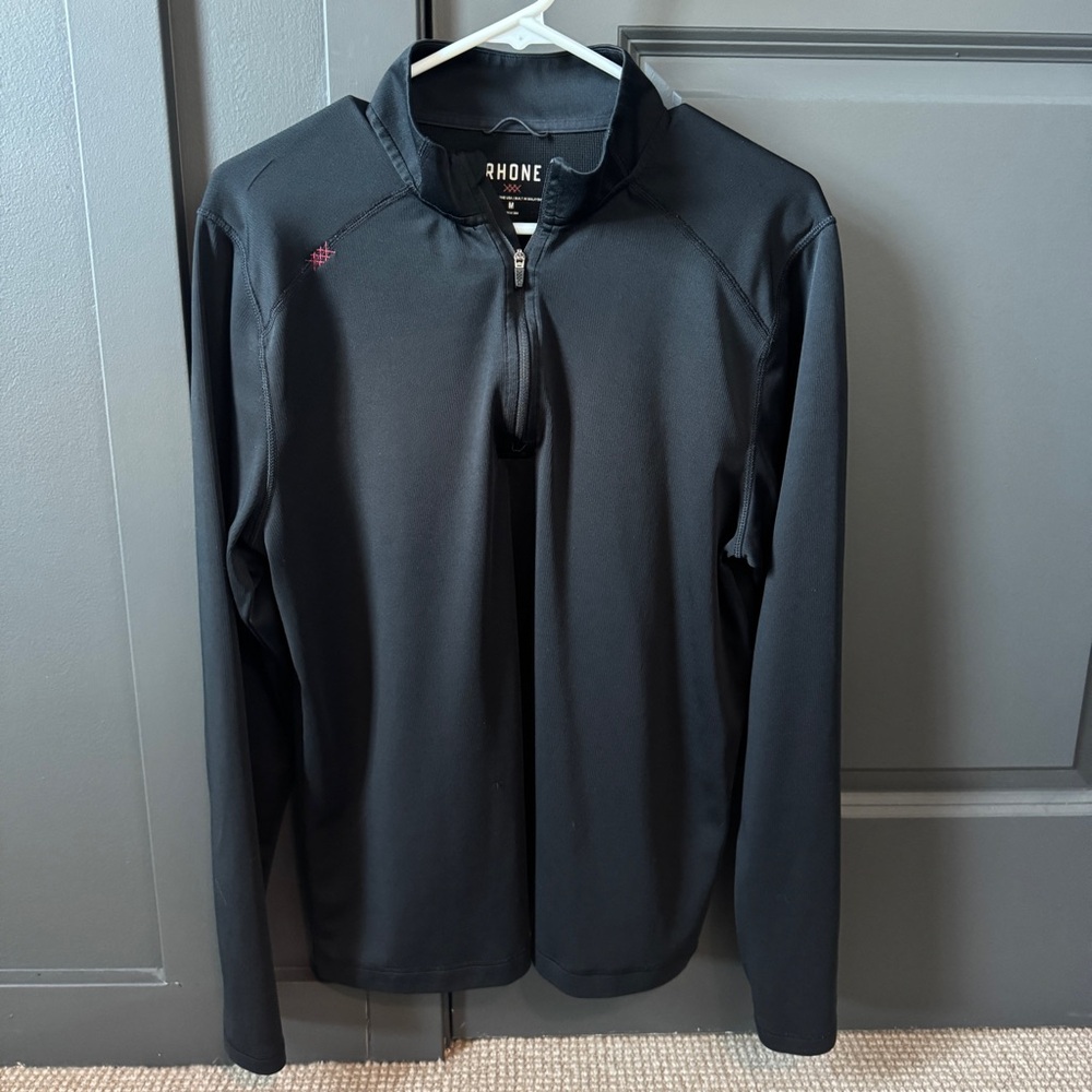 Rhone Men's Black quarter zip